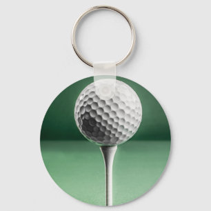 Golf Ball on Tee Key Ring