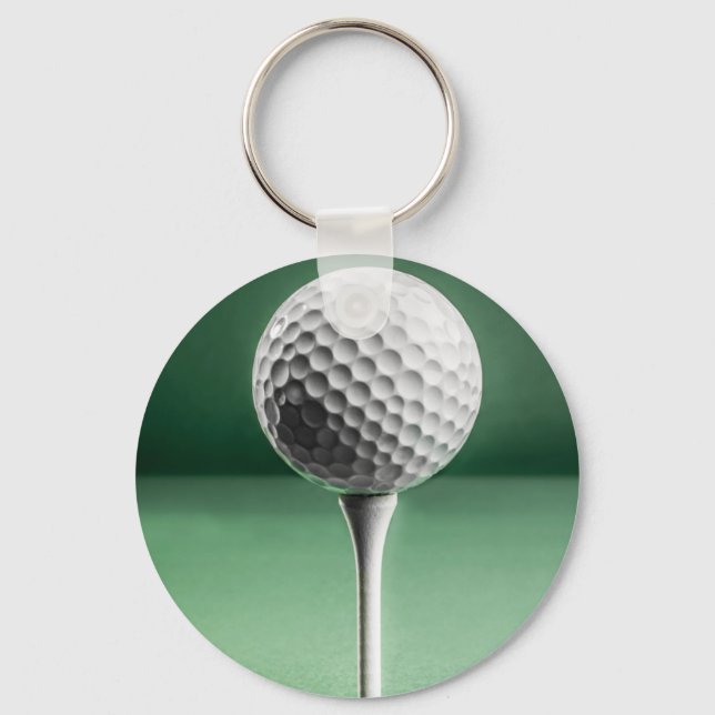 Golf Ball on Tee Key Ring (Front)