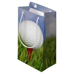 Golf Ball on tee Small Gift Bag