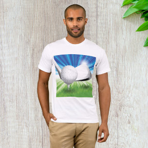 Golf Ball on Tee with Driver Club