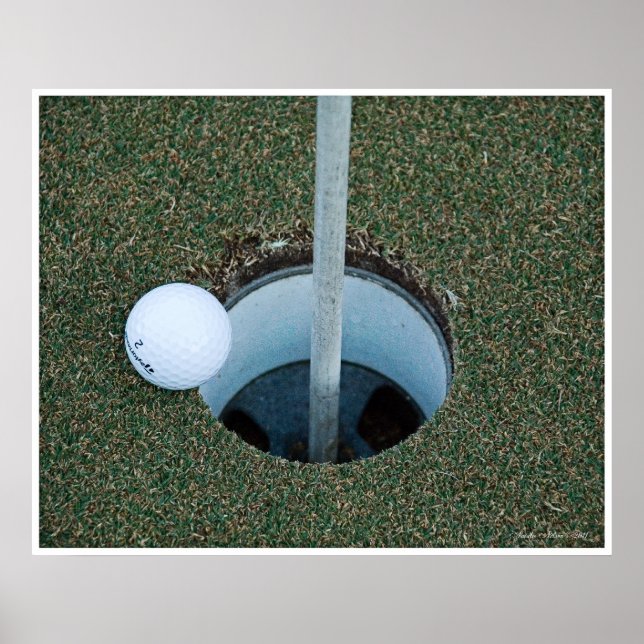 Golf Ball on the Edge Poster (Front)