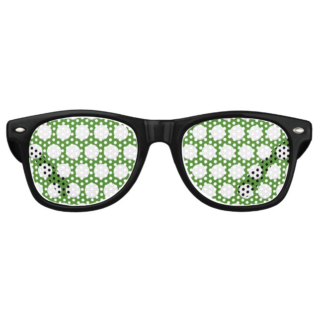 Golf Ball Pattern Retro Sunglasses (Front)