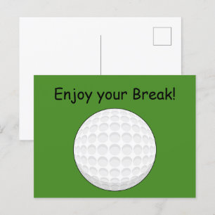 Golf Ball Personalise Holiday Postcard