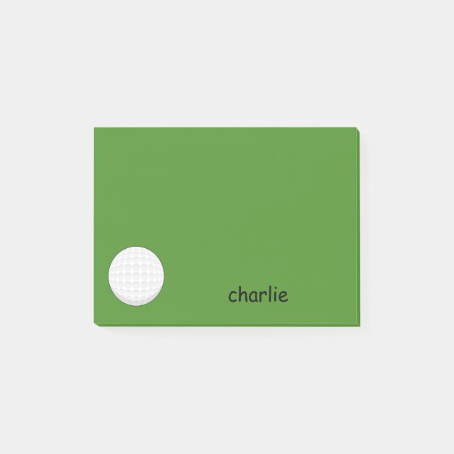 Golf Ball Personalise Post-it Notes (Front)