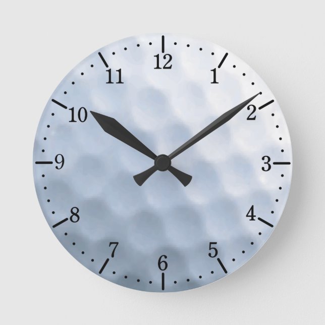 Golf Ball Print Pattern Background Round Clock (Front)