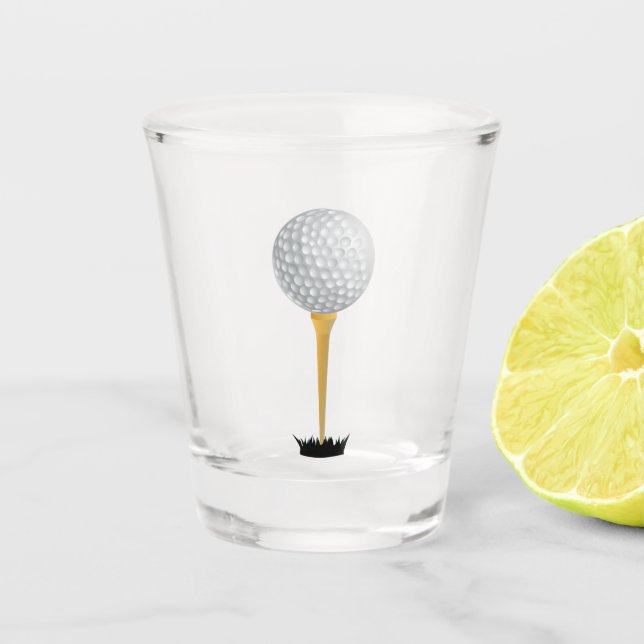 Golf Ball Print Shot Glass (Front)