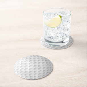 Golf Ball Round Paper Coaster