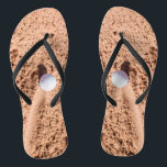 Golf Ball Sand Bunker Funny Custom Created Jandals<br><div class="desc">Here are some custom flip flops with your own image or you can use mine either way you will be styling on the beach this summer. Make sure to bookmark this page to come back to it in the future. If you like/love our designs make sure to like or share...</div>