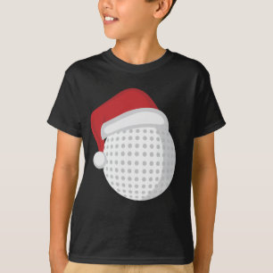 Golf Ball Santa Claus Hat - Christmas Holiday Golf T-Shirt
