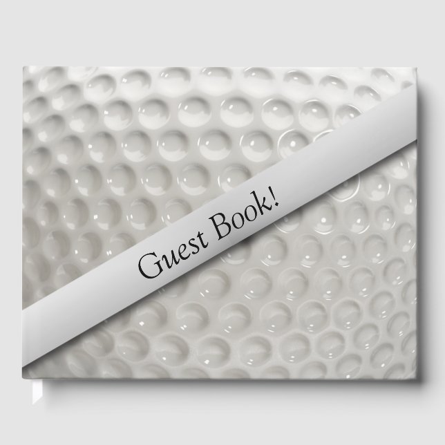 Golf Ball Sport Guest Book (Front)