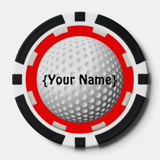 Golf ball spotter poker chip (Front)
