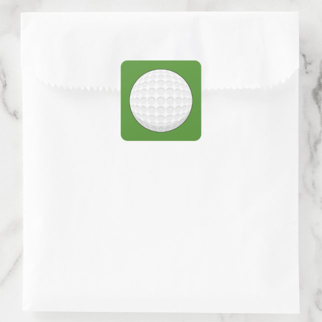 Golf Ball Square Sticker (Bag)