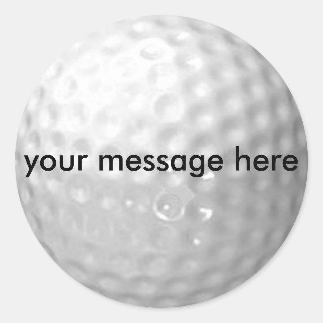 golf ball stickers - add your message (Front)