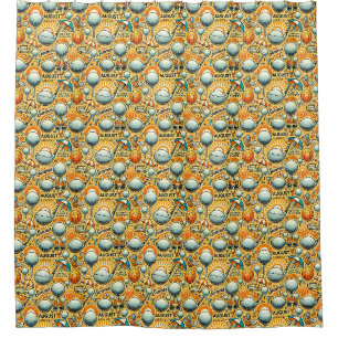 Golf ball Summer theme for August Golfer Shower Curtain