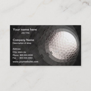 Golf Ball Template Business Card