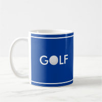 Golf Ball Text on Royal Blue