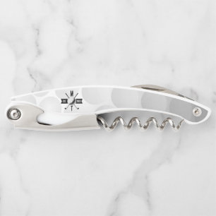 Golf Ball Texture & Club Initial Monogram Corkscrew