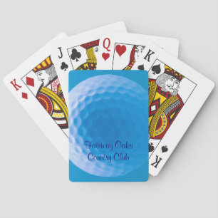 Golf Ball Texture Dimples Arctic Blue personalised Playing Cards