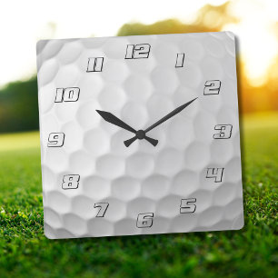 Golf Ball Texture Square Wall Clock