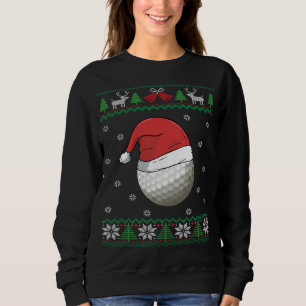 Golf Ball Ugly Christmas Golfer Gift Golfing Sweatshirt