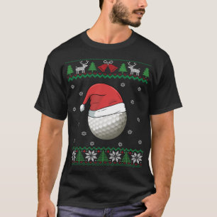 Golf Ball Ugly Christmas Golfer Gift Golfing T-Shirt