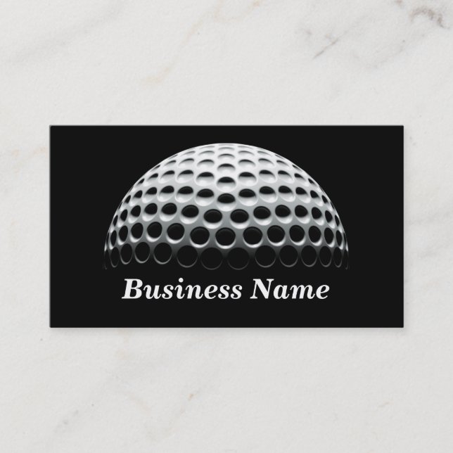 Golf Ball (Under Spotlight) Business Card (Front)