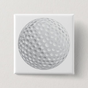 golf ball vector graphic 15 cm square badge