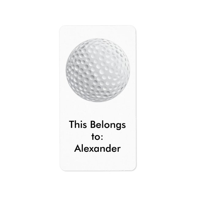 golf ball vector graphic label (Front)