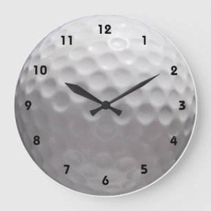 Golf Ball Wall Clock with numbers