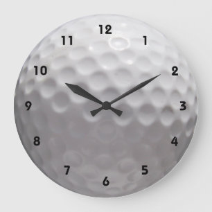 Golf Ball Wall Clock with numbers