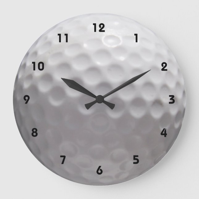 Golf Ball Wall Clock with numbers (Front)