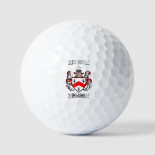 Golf Ball Walsh Family Surname And Shield