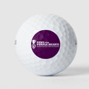 Golf Ball - White Logo on Purple