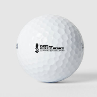 Golf Ball - White w Black Logo