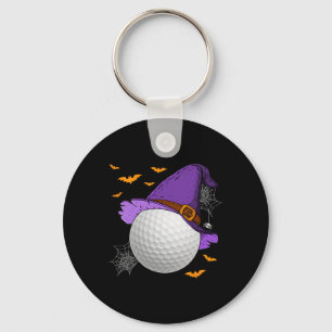 Golf Ball Witch Hat Pumpkin Spooky Halloween Costu Key Ring