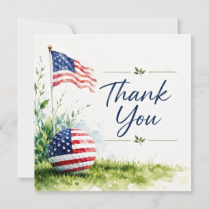 Golf ball with American flag golf tournament