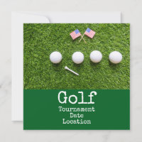 Golf ball with American flag golf tournament