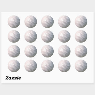 Golf Ball with Dimples Classic Round Sticker
