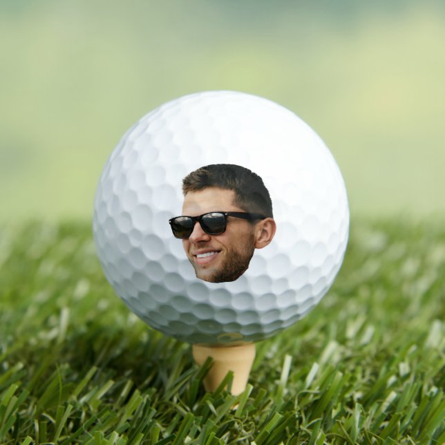 Golf Ball With Face On It, Your Face On Golf Ball (Insitu Tee)