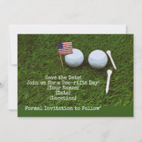 Golf ball with flag of America on green grass