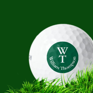 Golf Ball with Green Circle with Name