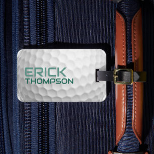Golf Ball with Name Luggage Tag