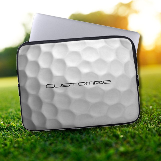 Golf Ball with Personalised Name Laptop Sleeve (Creator Uploaded)