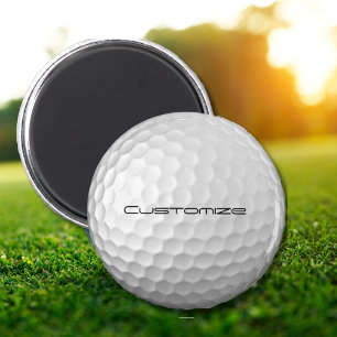 Golf Ball with Personalised Name Magnet