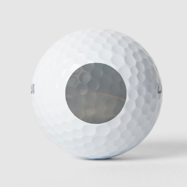 Golf ball with photo of Rainbow on it (Front)