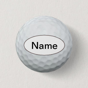 golf ball with your nasty on it 3 cm round badge
