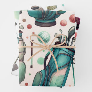Golf Ball  Wrapping Paper Sheet