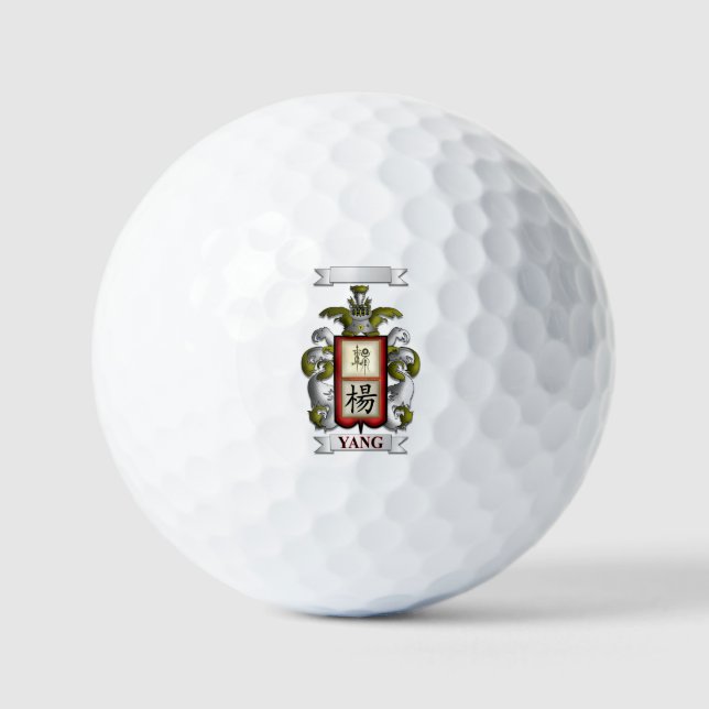 Golf Ball Yang Surname And Shield (Front)
