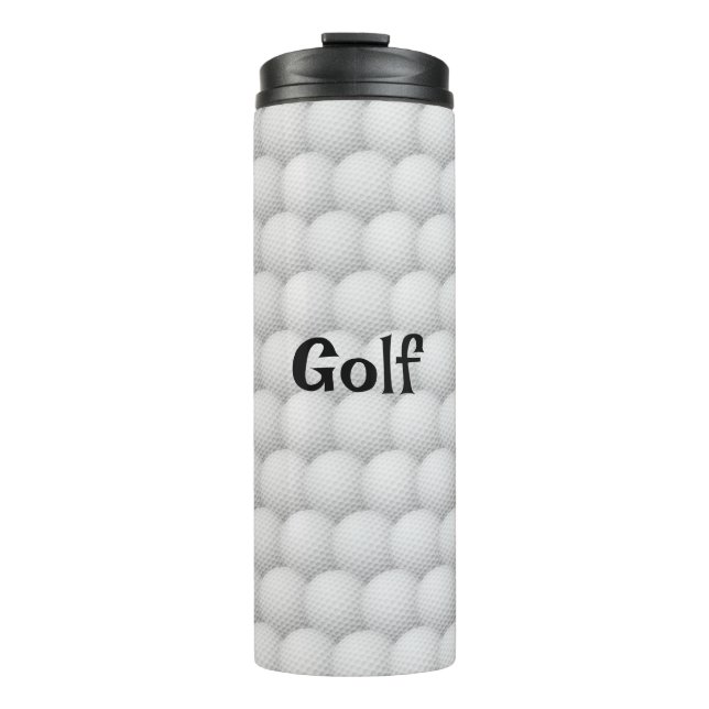 Golf Balls Abstract Design Thermal Tumbler (Front)