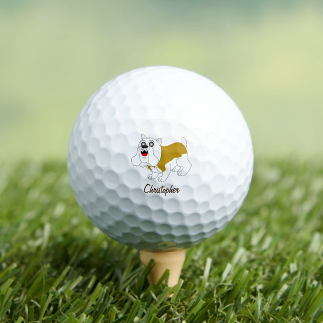 Golf Balls British Bulldog Design (Insitu Tee)